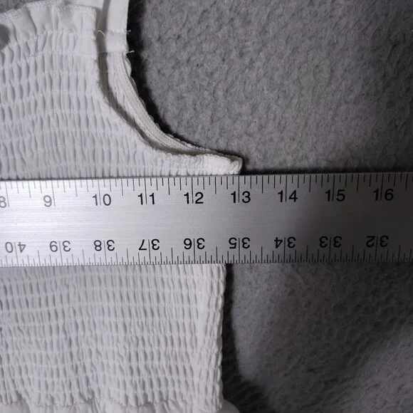 NWT 🤍Andrew Marc New York Dress Women's Medium White Eyelet Tie-Shoulder - Picture 12 of 15